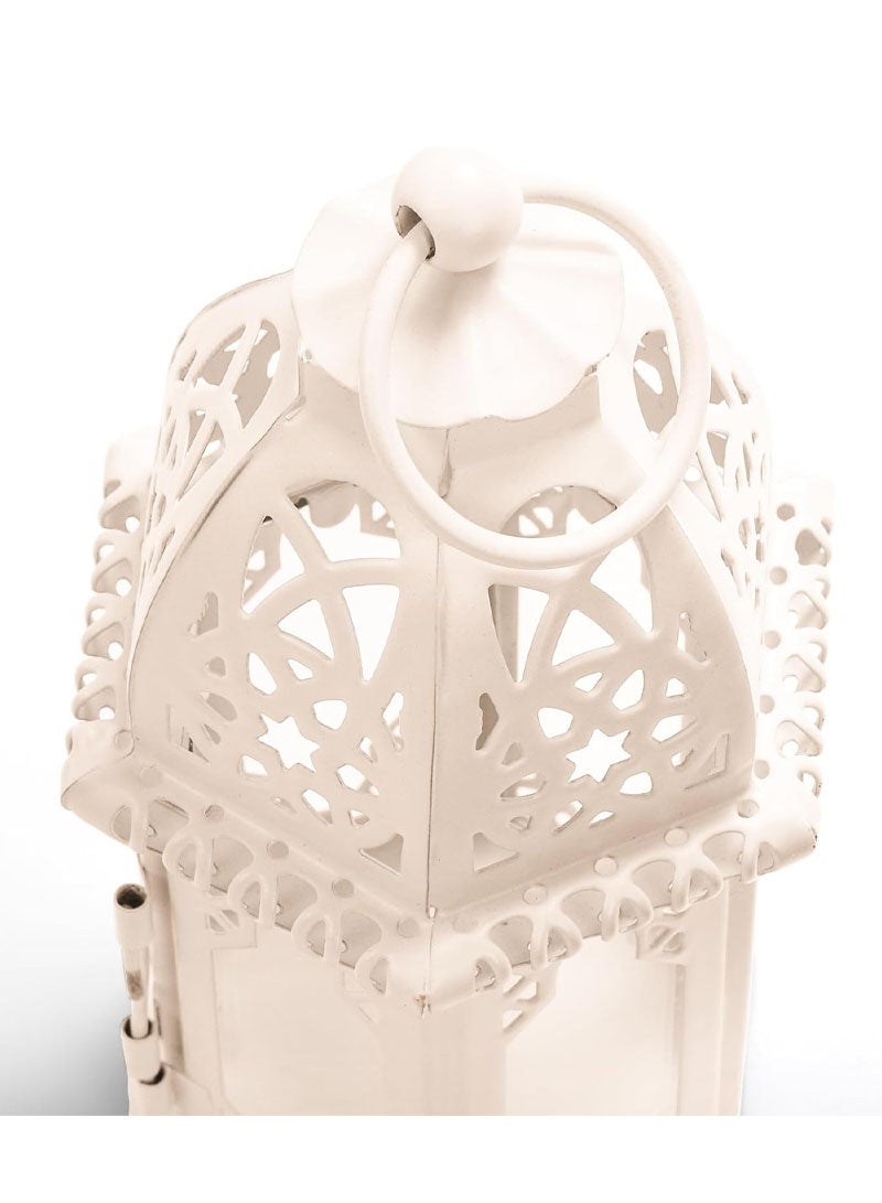 جايزهو 2 حزمة رمضان زينة الشموع فانوس ، حامل شمعة صغيرة مع ألواح زجاجية شفافة ، 6 بوصة فانوس معلق في الهواء الطلق لرمضان ، هالوين مصباح معدني الزخرفية للفناء ، حفلات الزفاف - Image 4